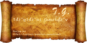 Téglási Gusztáv névjegykártya