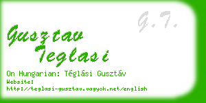 gusztav teglasi business card