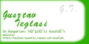 gusztav teglasi business card